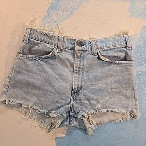 VTG 1980s Levi's Orange Tab Sz 14 31 x 2.5" Distressed Shorts Jorts SF Jeans USA